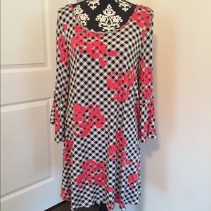 Buffalo Plaid floral Tunic